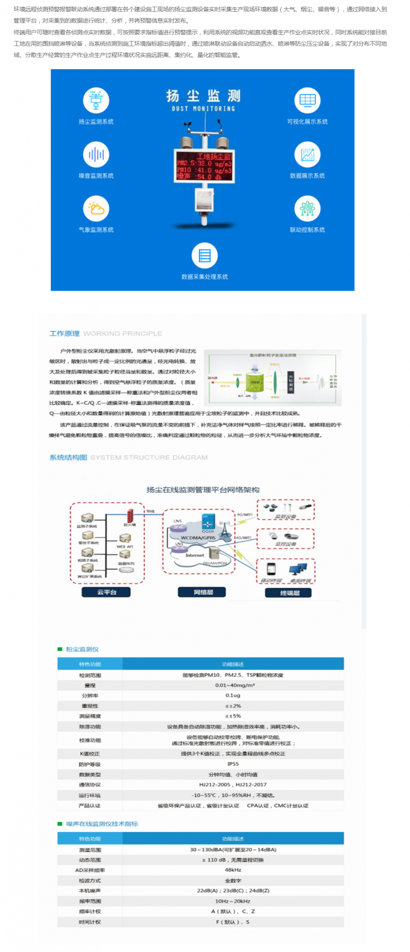 扬尘噪音在线监测系统